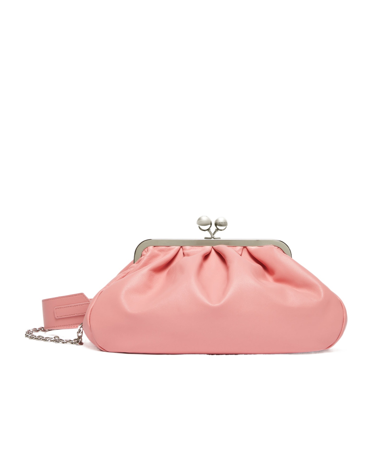 Weekend Max Mara Medium Napa Leather Pasticcino Shoulder Bag In Pink
