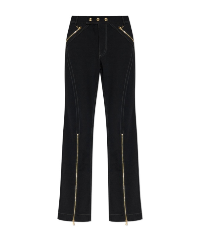 Versace Jeans Couture Zip-detailed Jeans In Black