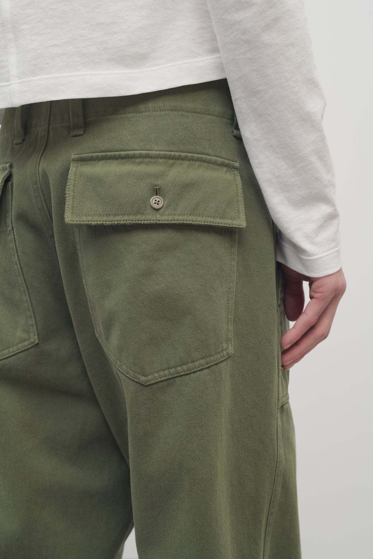 The Row Vendula Cotton Carpenter Trousers In Green