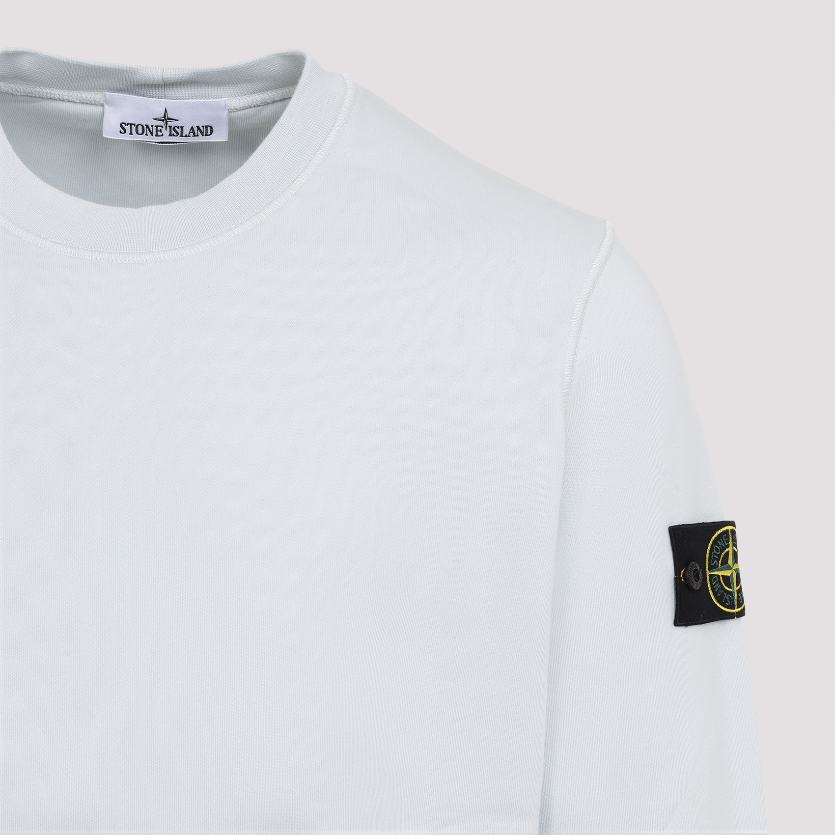 Stone Island Compass-badge Crewneck Sweatshirt In Blue