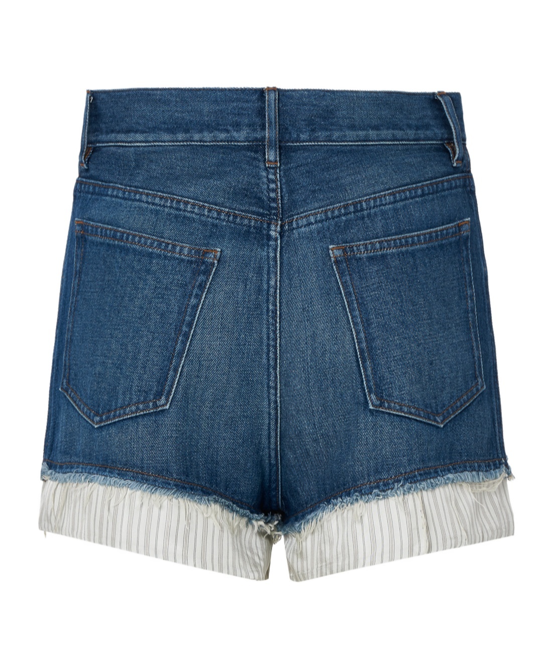 Apc Layered Denim Shorts In Blue