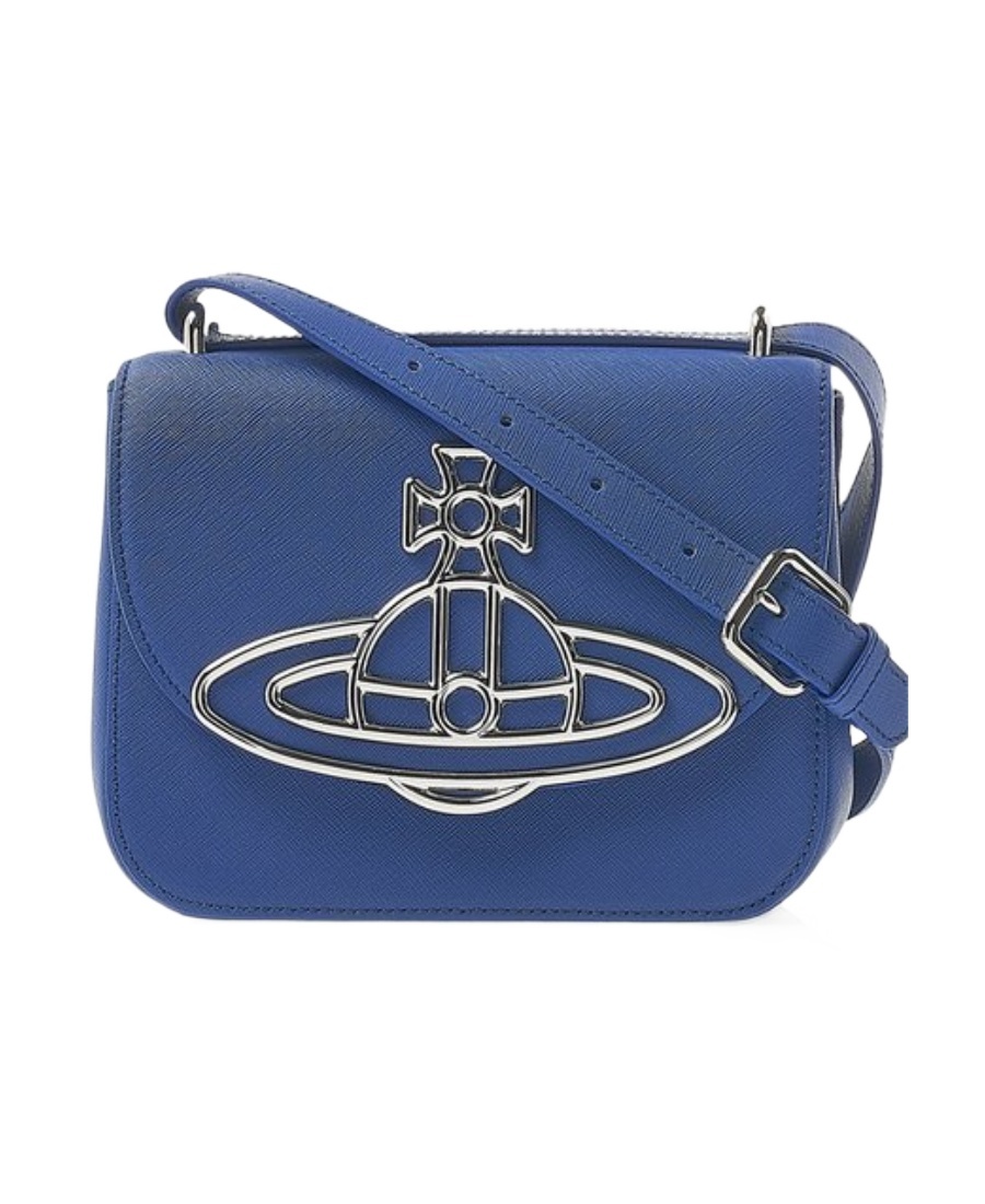 Vivienne Westwood Logo Shoulder Bag In Blue