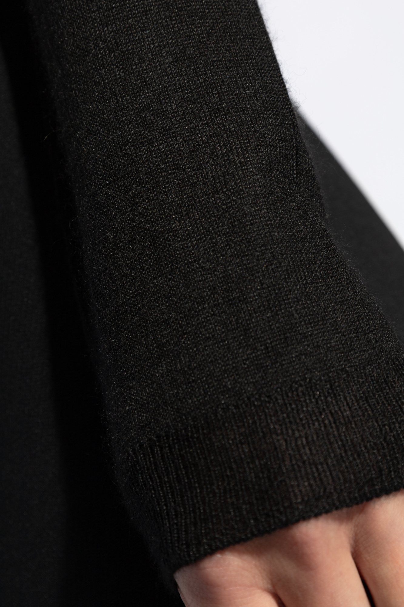 Fabiana Filippi Ribbed Knit Turtle Neck Sweater In Black