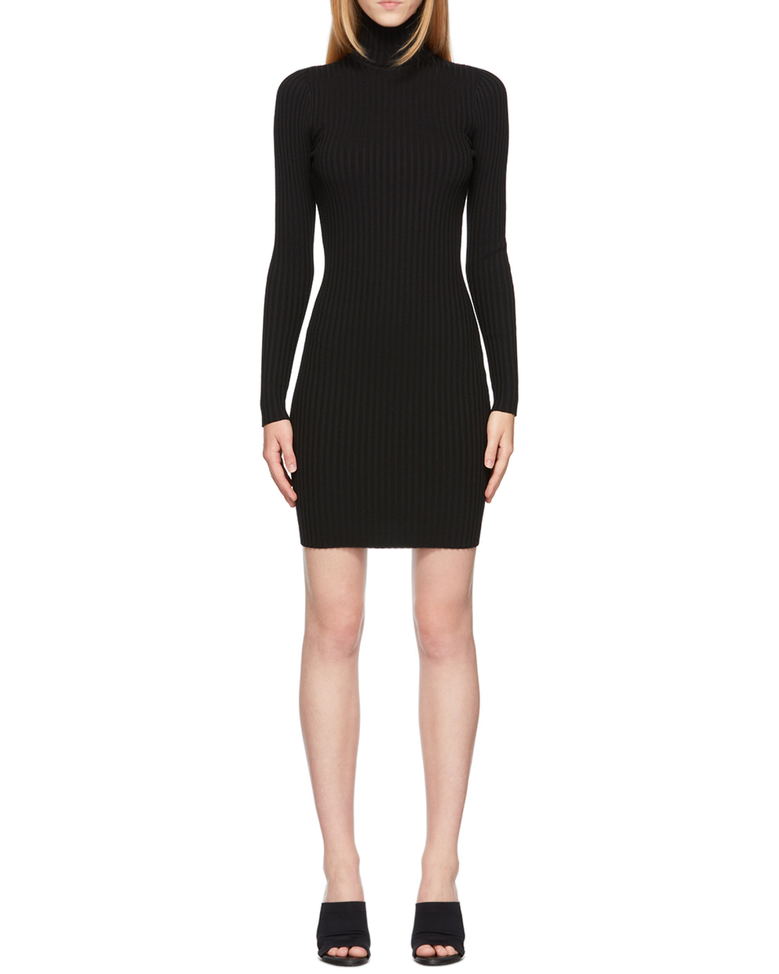 Wolford Viscose Rib Dress Woman Mini Dress Black Size L Viscose, Polyester In Black