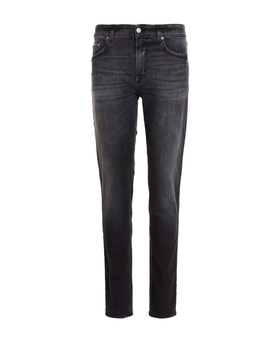 Department Five Distressed-effect Slim-leg Jeans In Black