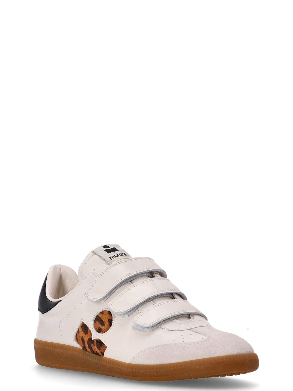 Isabel Marant White Leather Sneakers In Multi