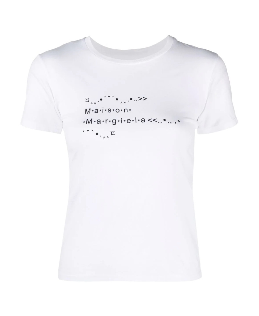 Maison Margiela Logo-print Cotton T-shirt In White