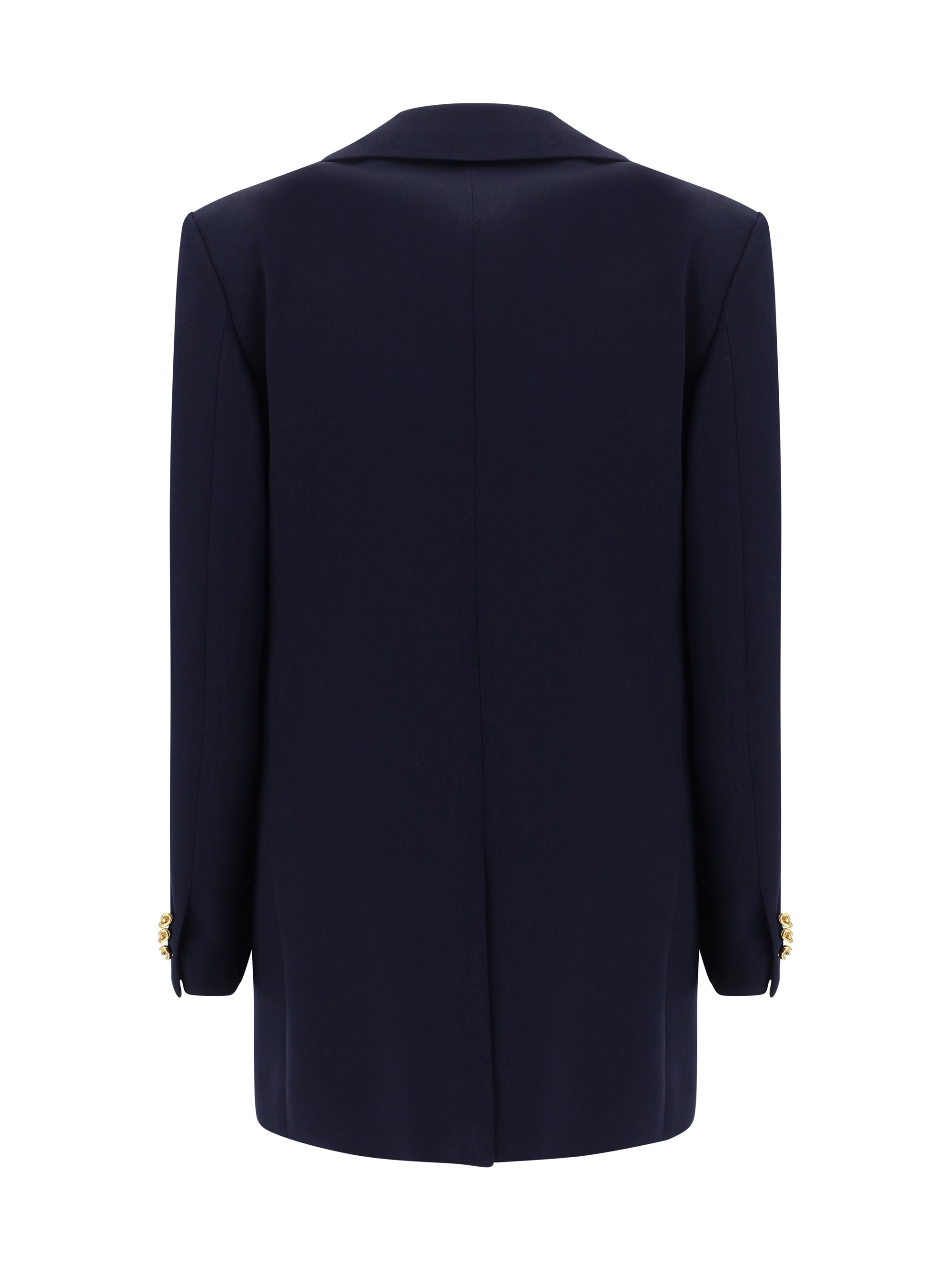 Shop Bottega Veneta Double-breasted Blazer In Blue