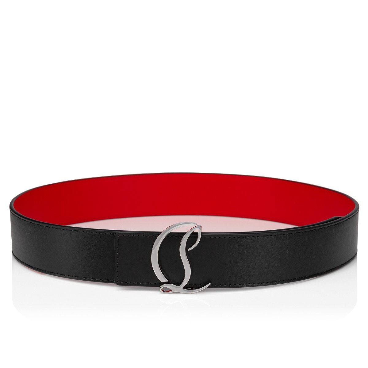 Christian Louboutin Cl Logo Belt In Black
