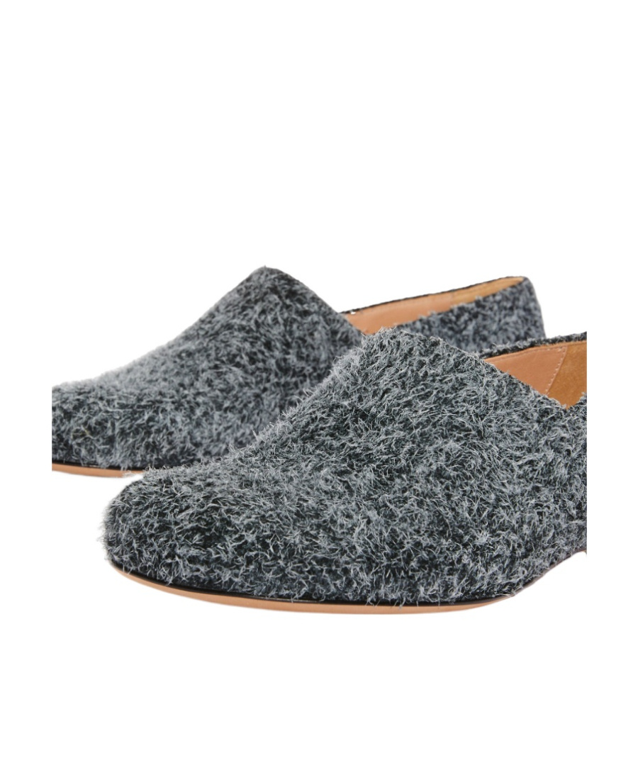Loewe Campo Flat Shoes With Shallow Mouth In Gray