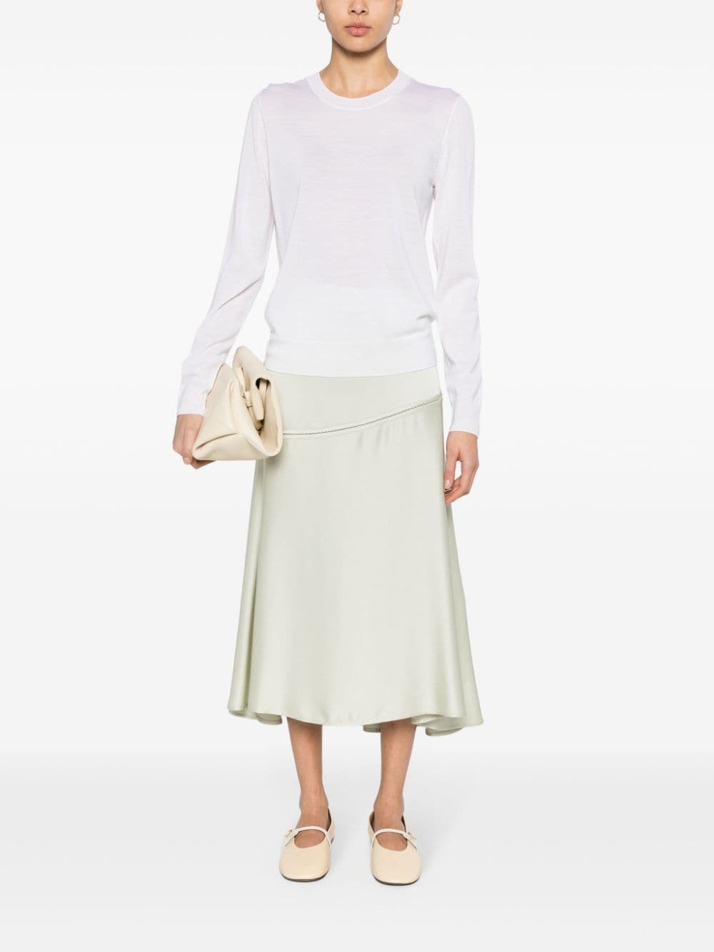 P.a.r.o.s.h Wool-silk-blend Jumper In White