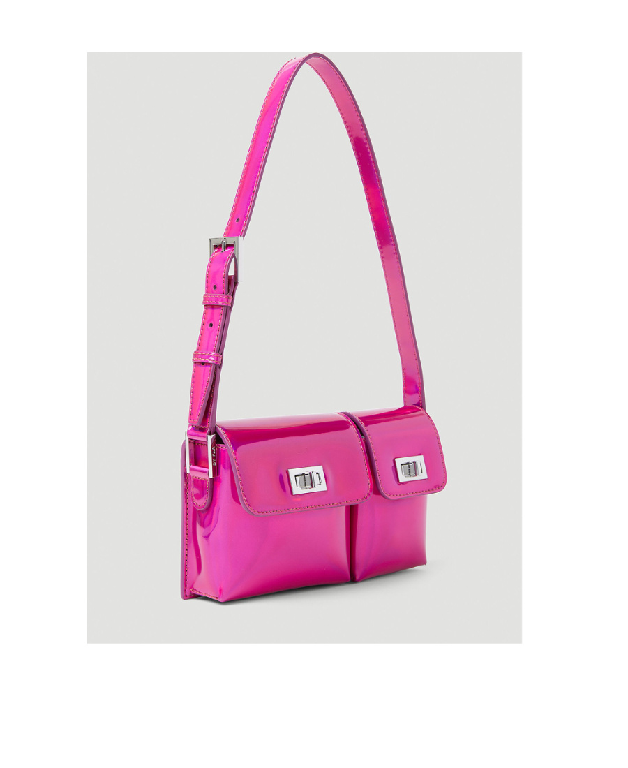 By Far Baby Billy Iridescent Lac Shoulder Bag In Purple