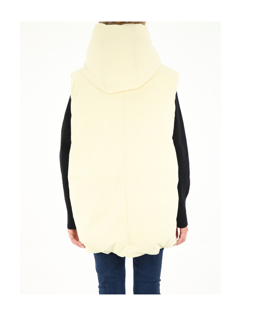 Jil Sander Hooded Gilet Vest Light Beige In White