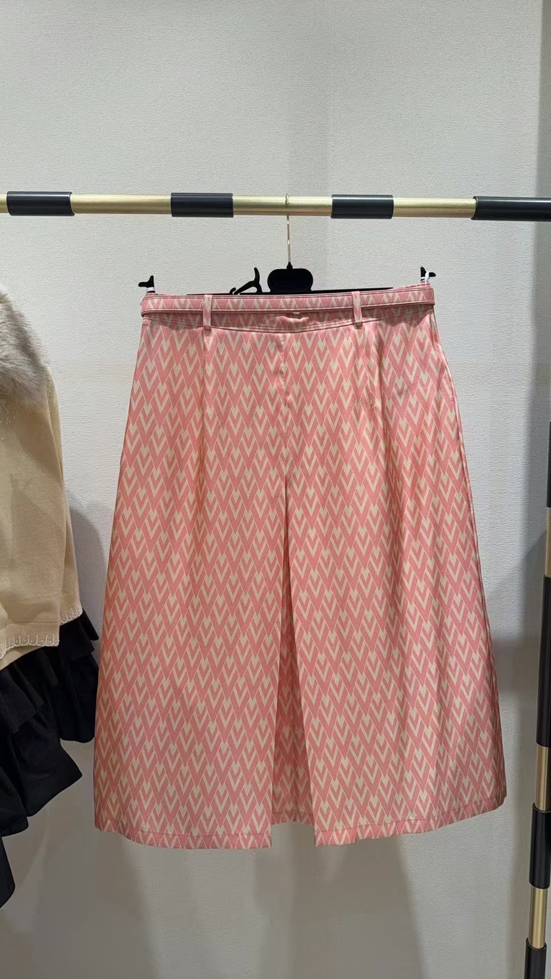 Valentino Pleated Skirt In Twill Toute La V