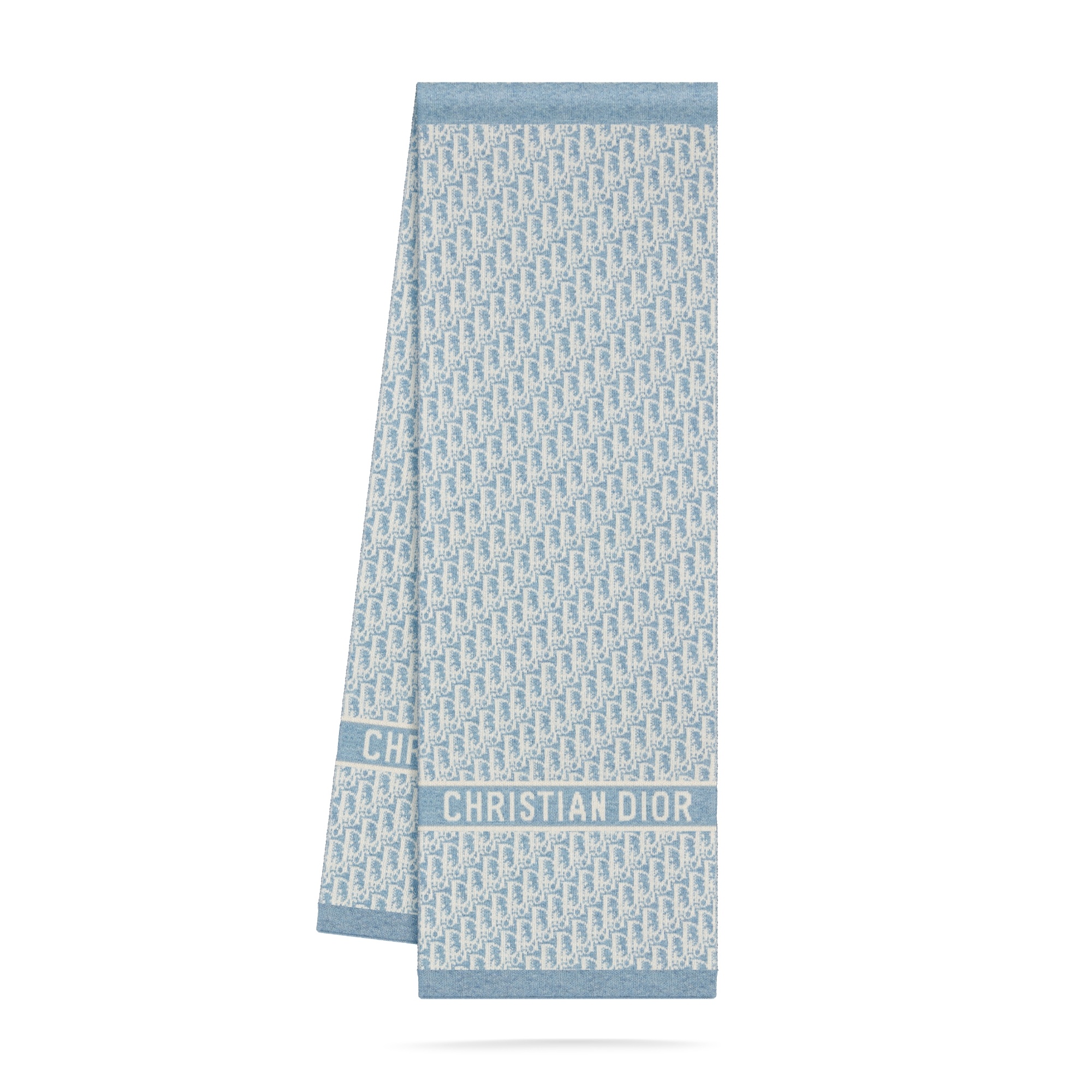 Dior Alps  Oblique Scarf In Blue