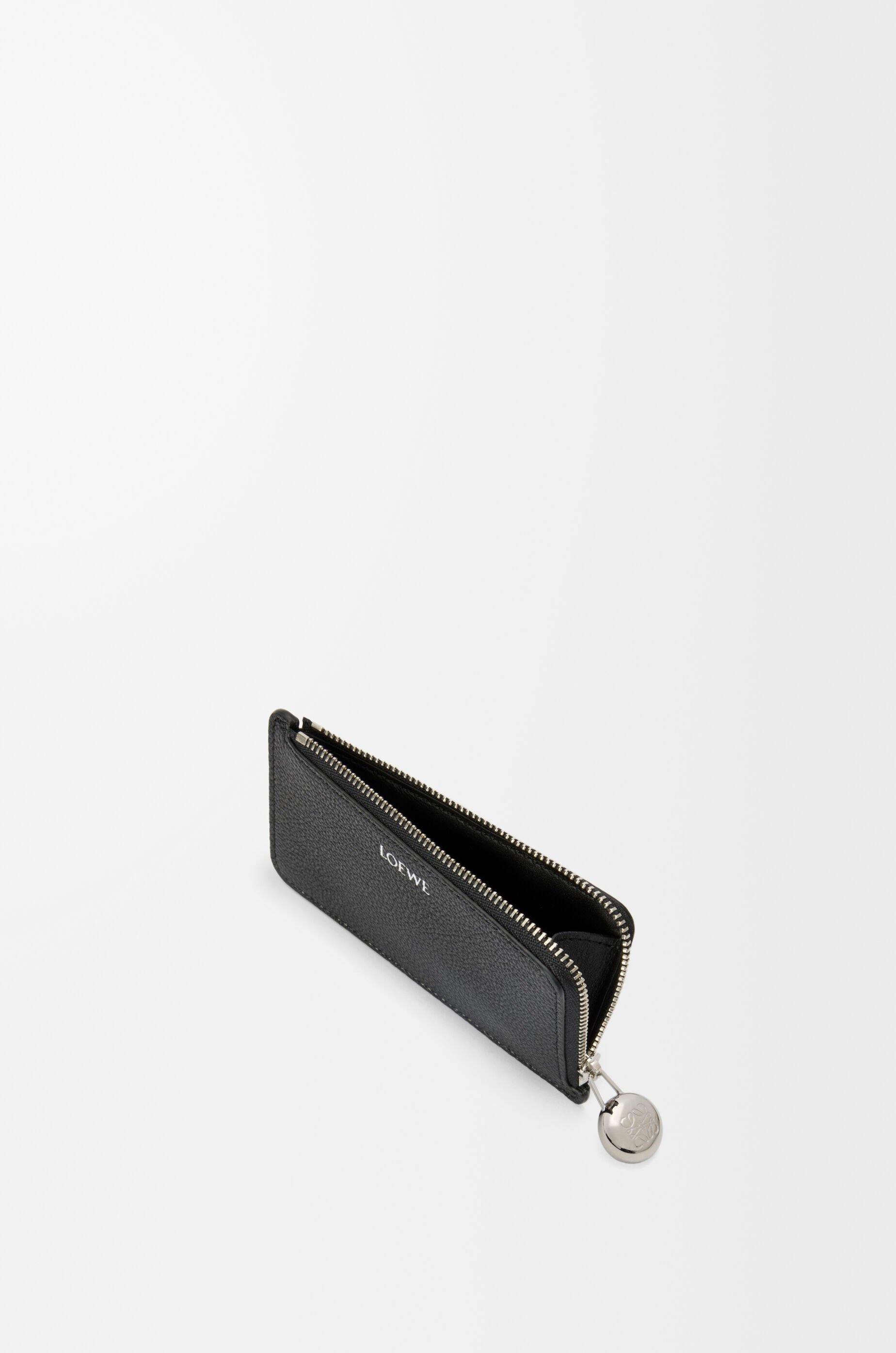 Loewe Pebble Coin Cardholder In Pebble Grained Calfskin In Black