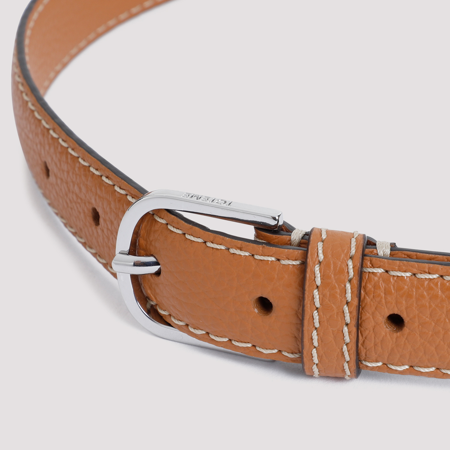 Totême Pebbled Leather Belt In Brown