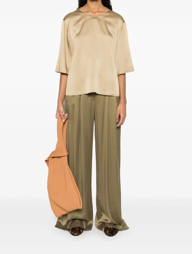 Forte Forte Satin Blouse In Neutral