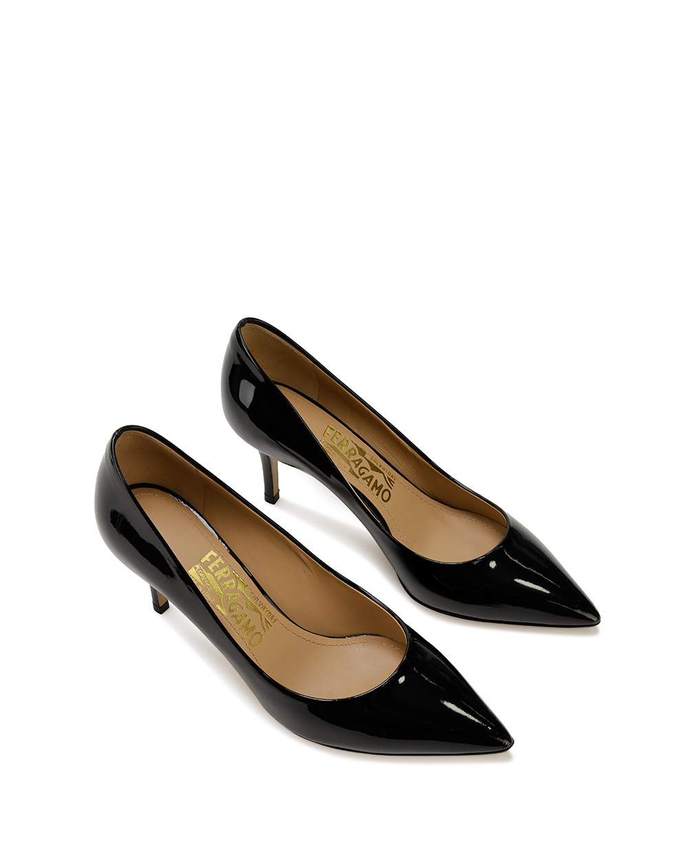 Ferragamo Cusp High-heeled Shoes In Black