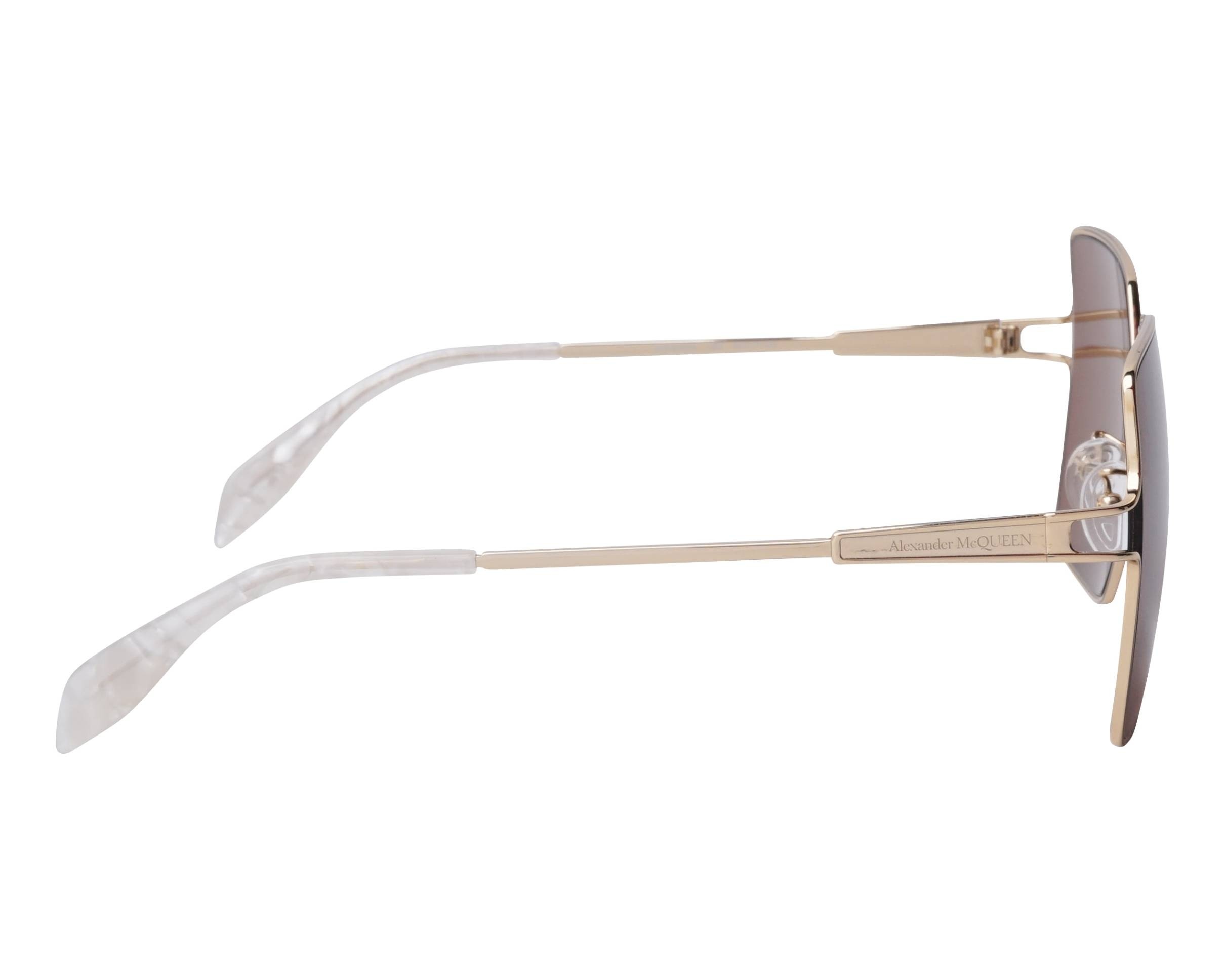 Alexander Mcqueen Logo Sunglasses In Brown