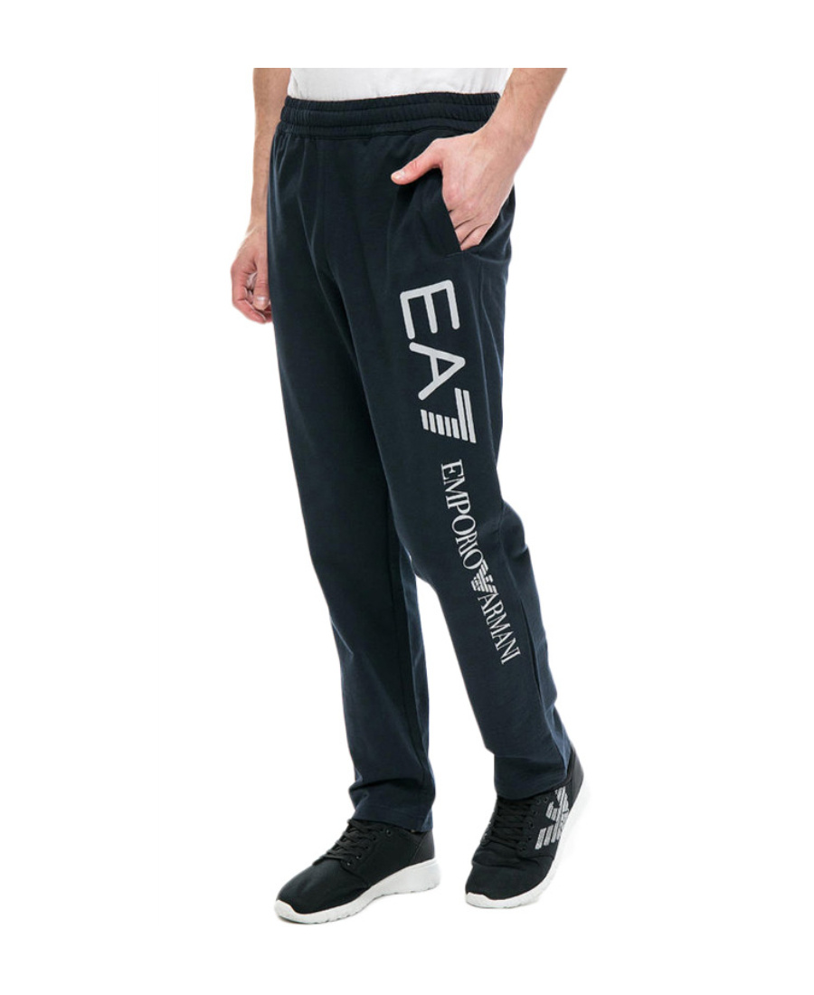 Emporio Armani Logo Printed Sweatpants In Black