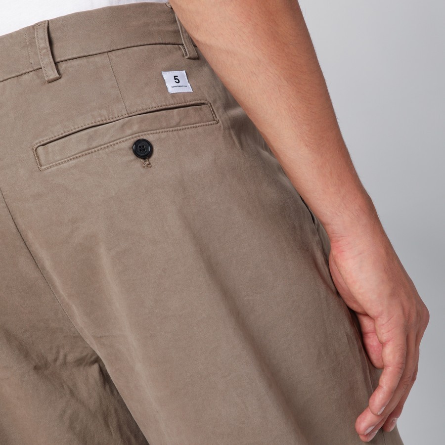 Department Five Department 5 Dove-coloured Cotton Trousers In Gray