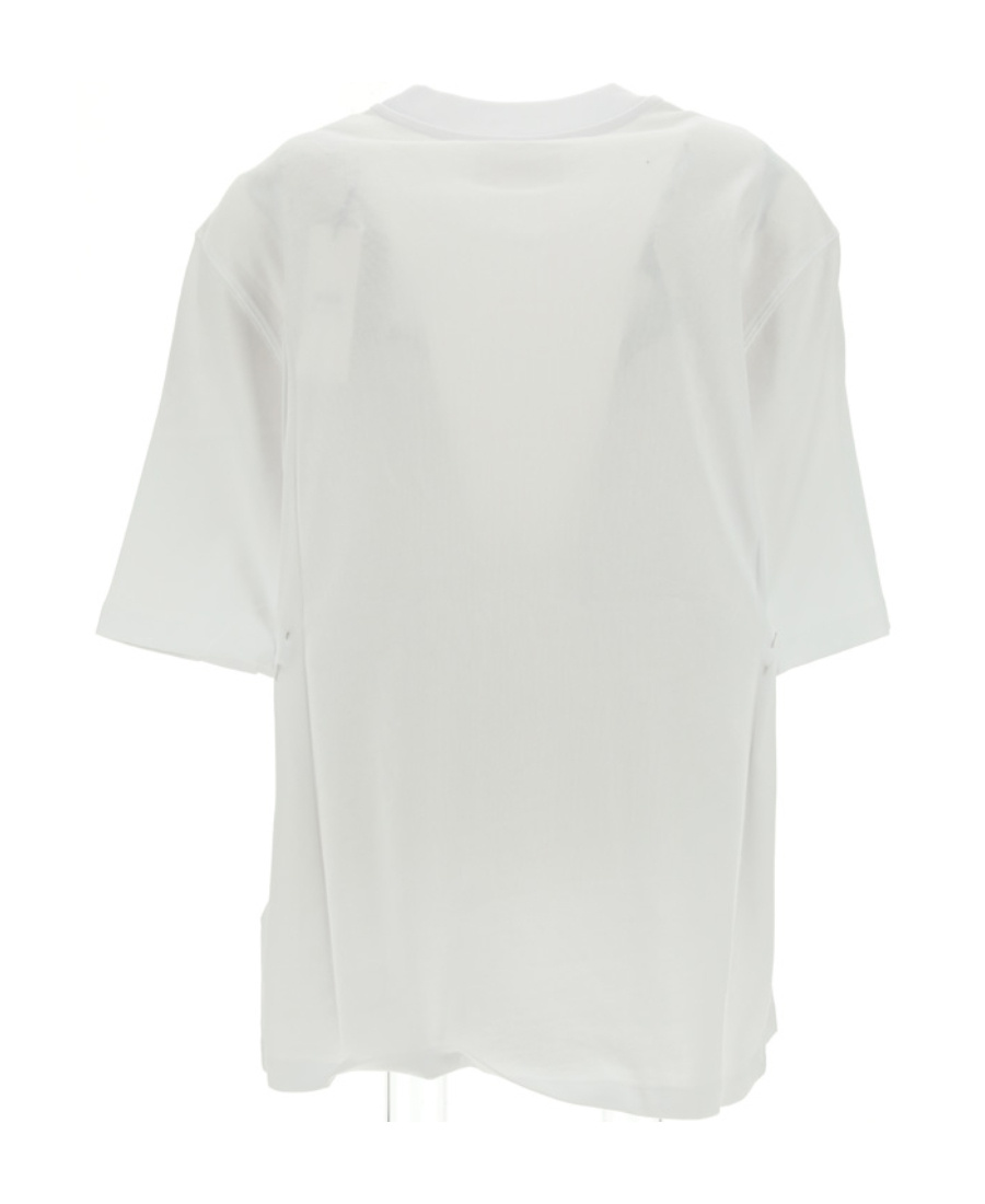 Ami Alexandre Mattiussi T-shirt With Round Neck And Short Sleeves In White