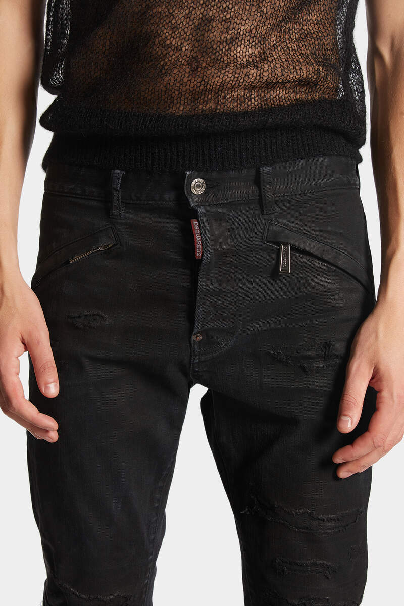 Dsquared2 Burnt Slim-fit Jeans In Black