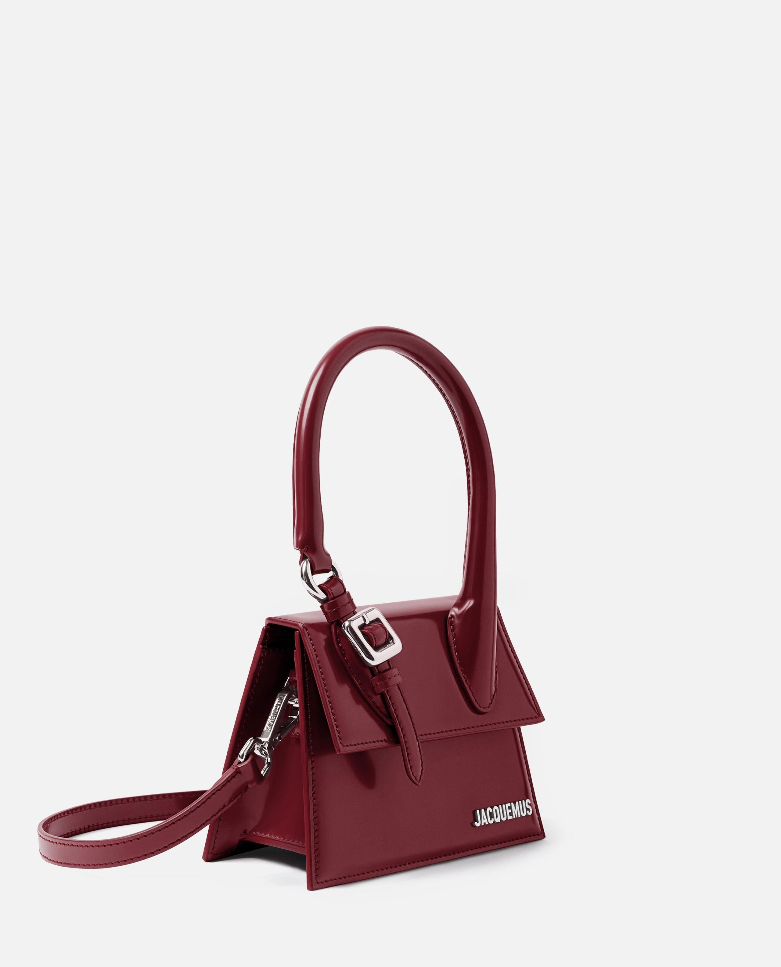 Jacquemus Womens Burgundy Medium Chiquito Buckle Leather Top-handle Bag In Red