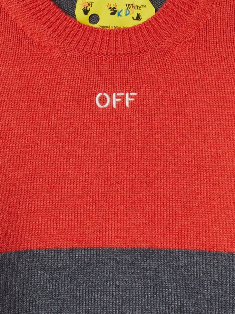 Off-white Color Block Arrow Stitched Crewneck In Black