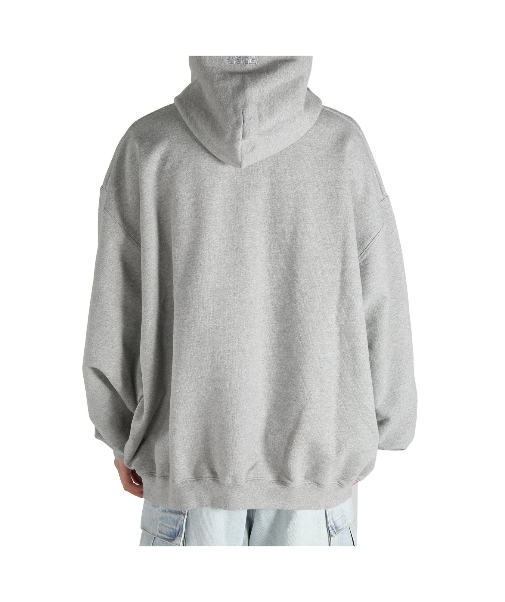 Vetements Printed Hoodie In Gray