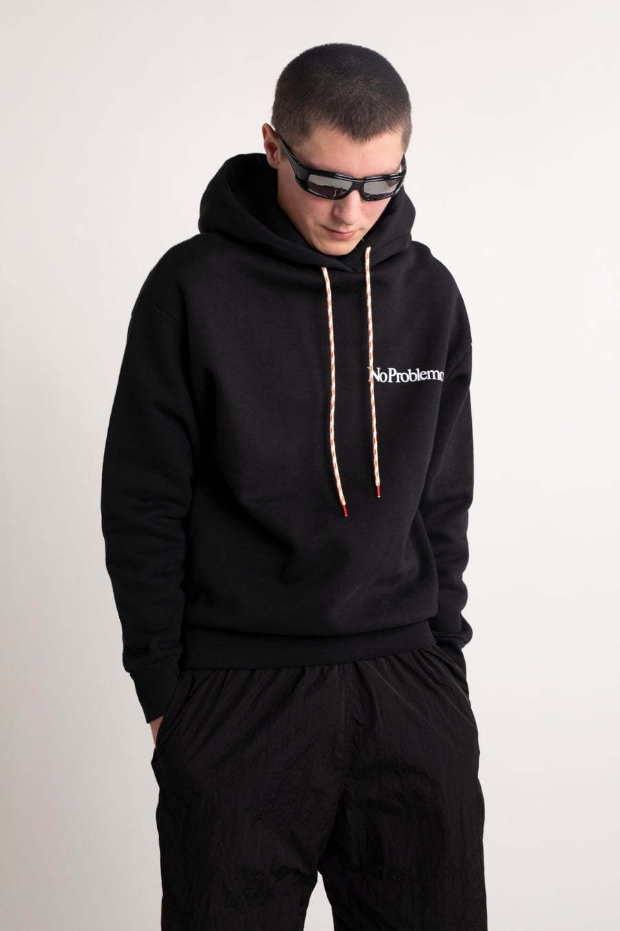 Aries Mini Problemo Drawstring Hoodie In Black