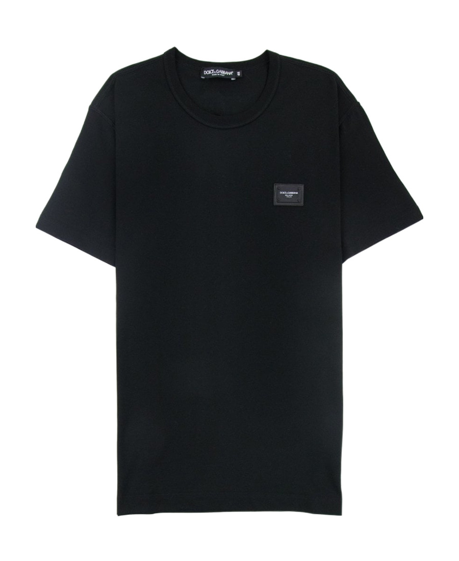 Dolce & Gabbana Logo Plaque Crewneck T-shirt In Black