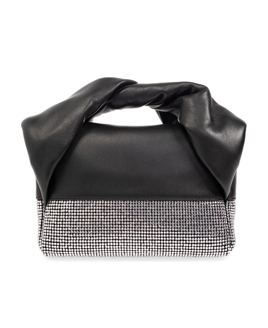 Jw Anderson Crystal Leather Bag In Black