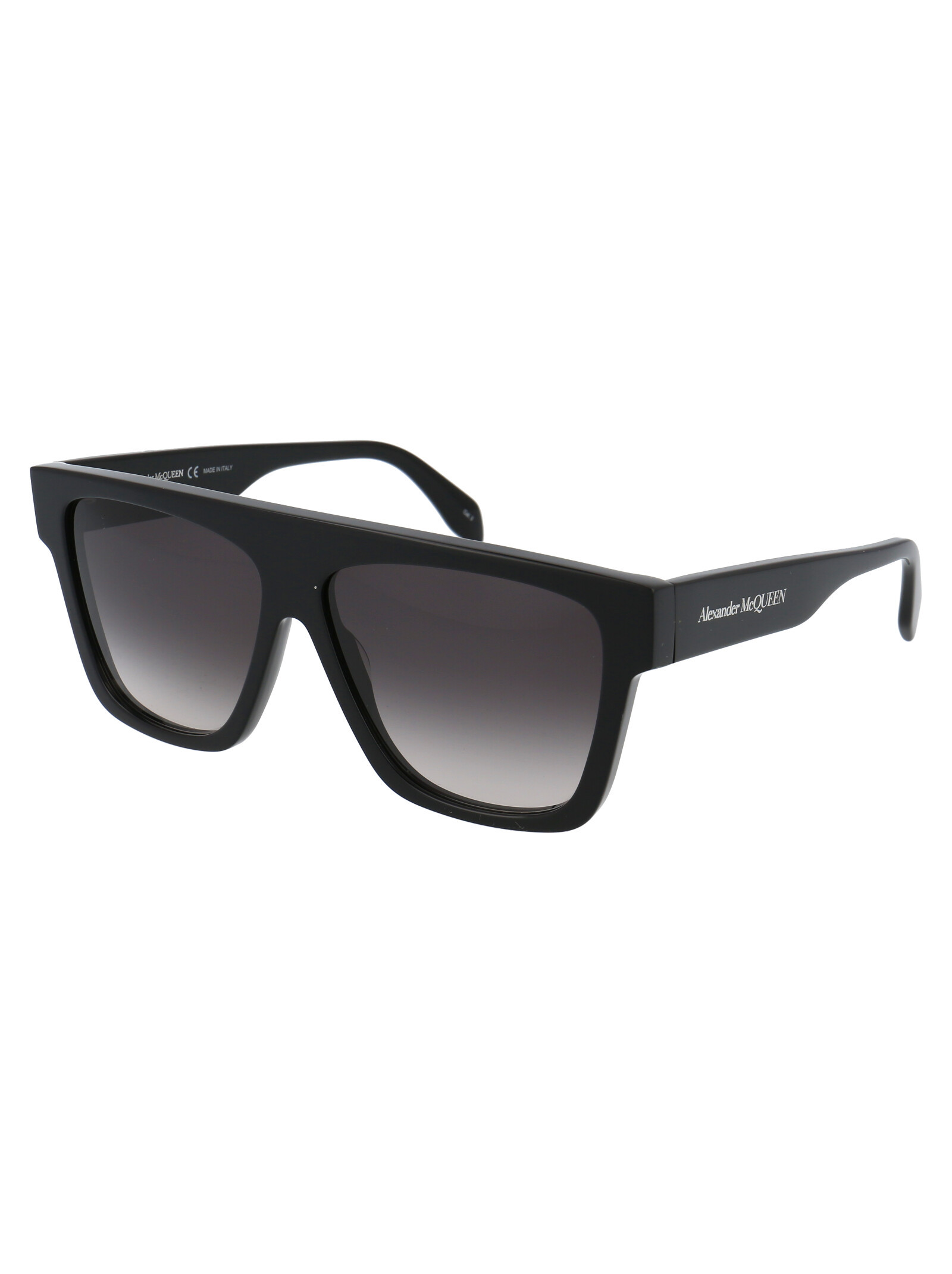 Alexander Mcqueen Rectangle Frame Sunglasses In Black