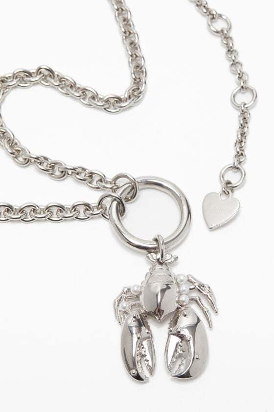 Acne Studios Statement-pendant Necklace In White
