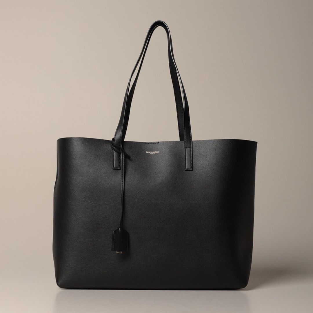 Saint Laurent Large Shopper Tote Bag In Black