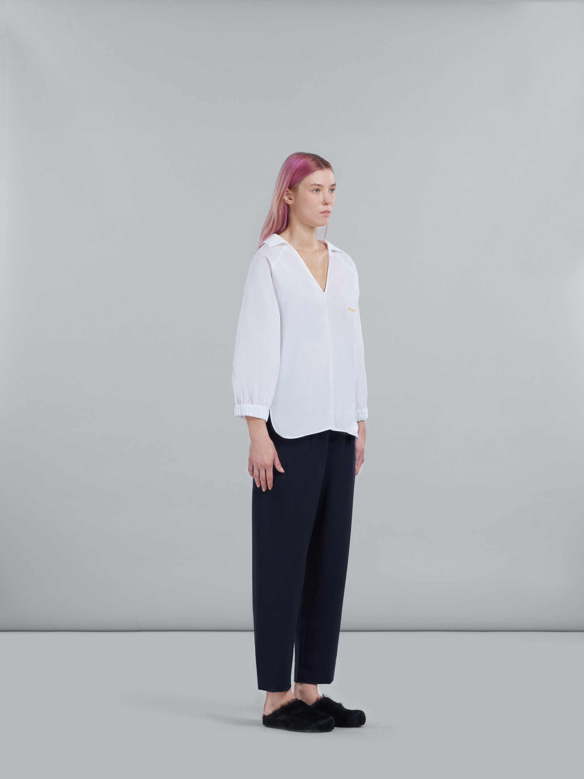 Marni Versatile Pleated Trousers Button Detail In Black
