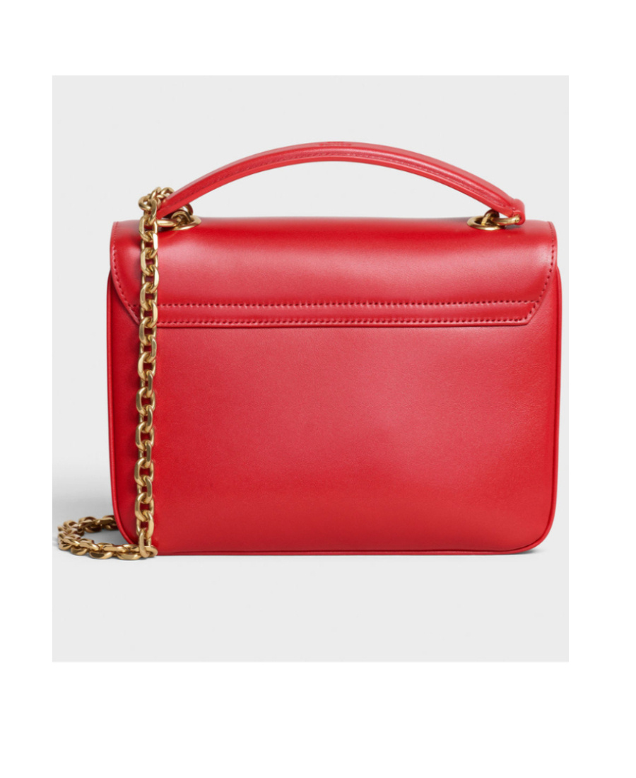 Celine Foldover Top Crossbody Bag In Red