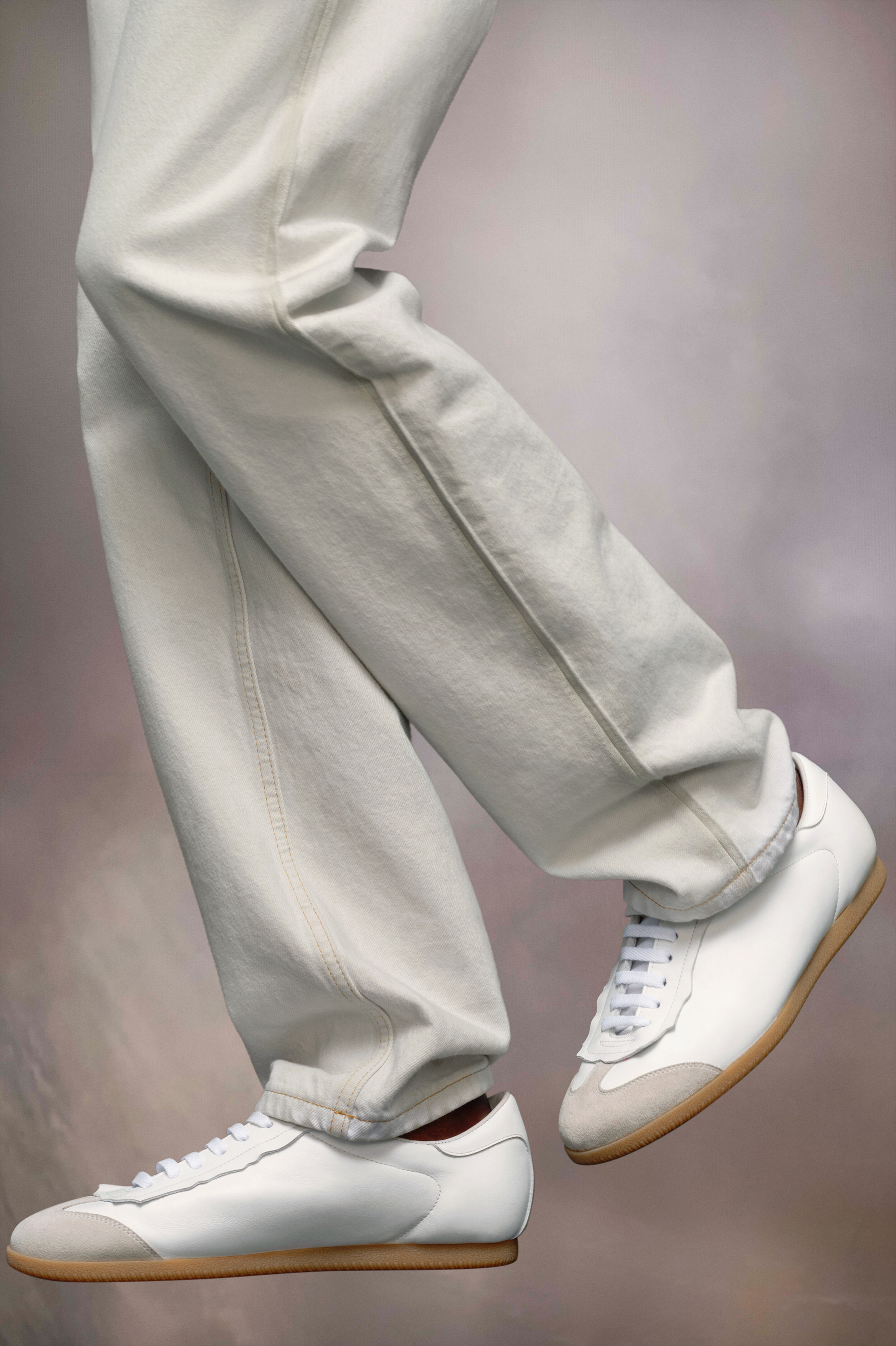 MAISON MARGIELA MAISON MARGIELA PANELLED LACE-UP SNEAKERS