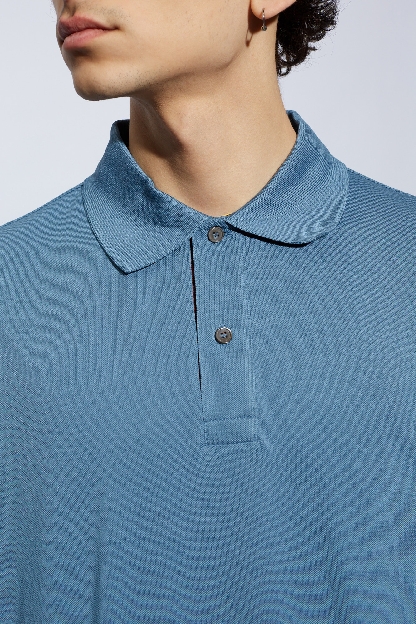 PAUL SMITH 'ARTIST STRIPE' COTTON POLO SHIRT