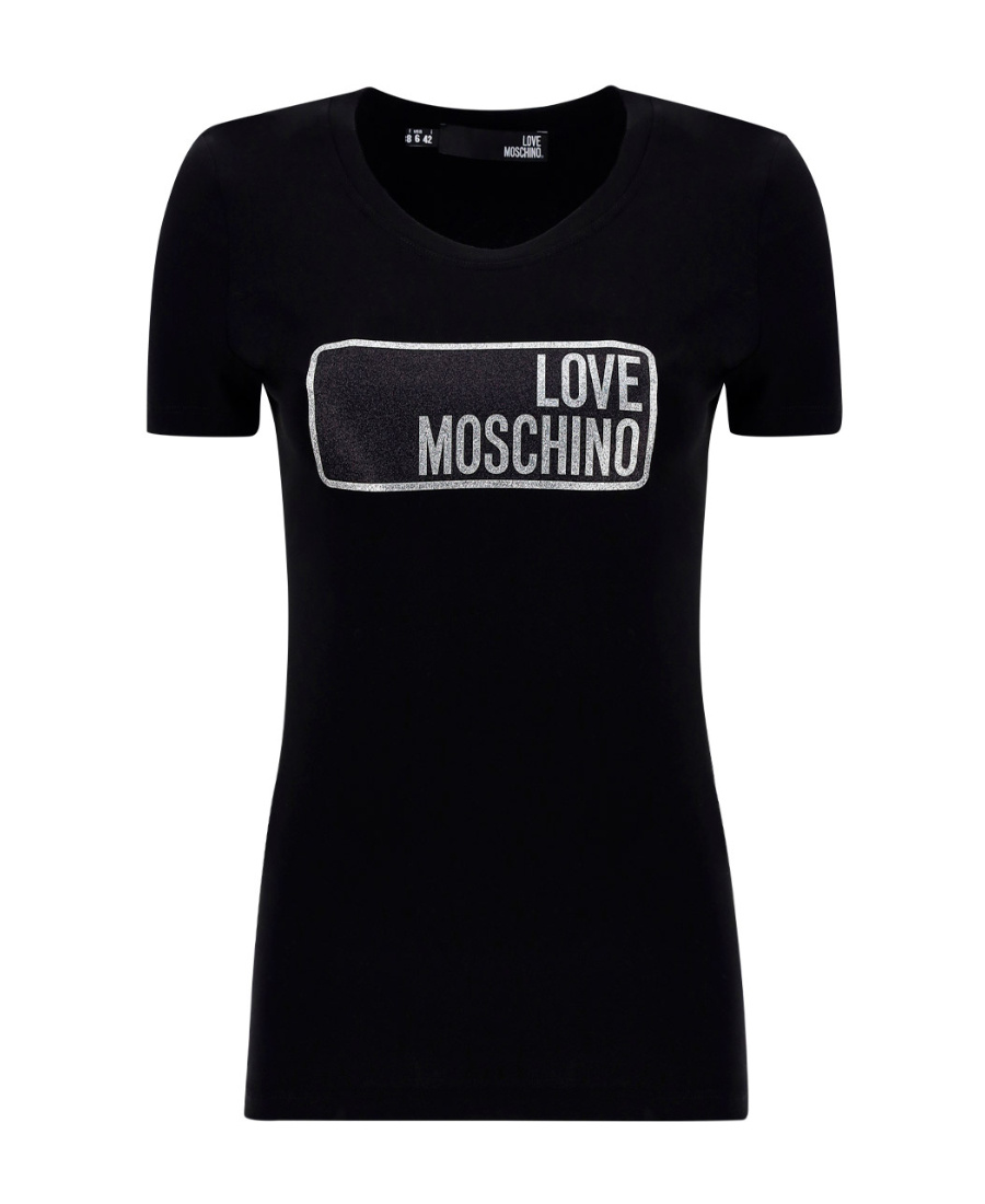 Moschino T-shirt With Round Neck And Short Sleeves In Black