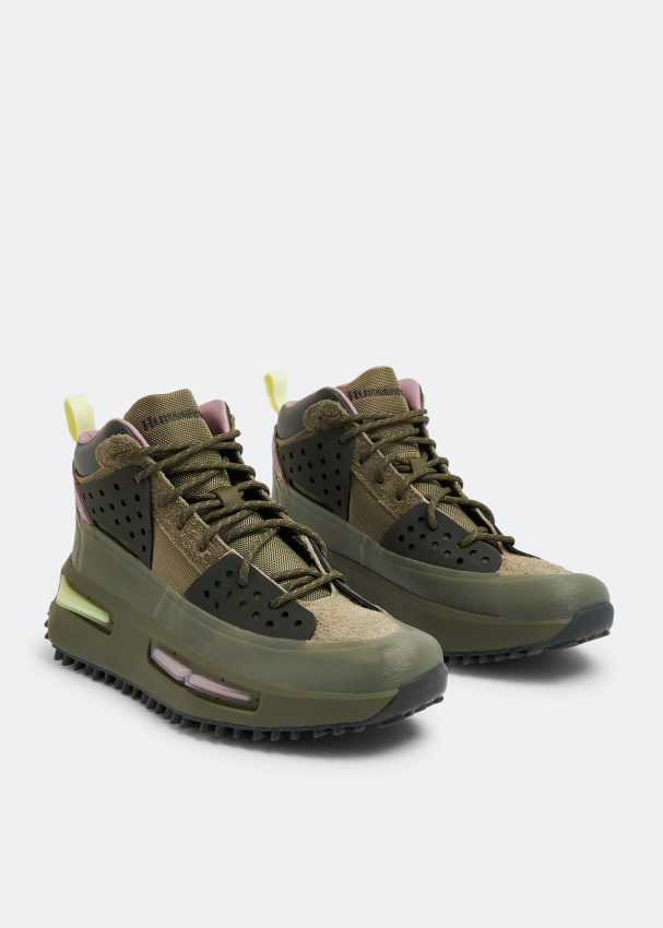 Adidas Originals X Pharrell Hu Nmd S1 Ryat "focus Green" Sneakers In Green