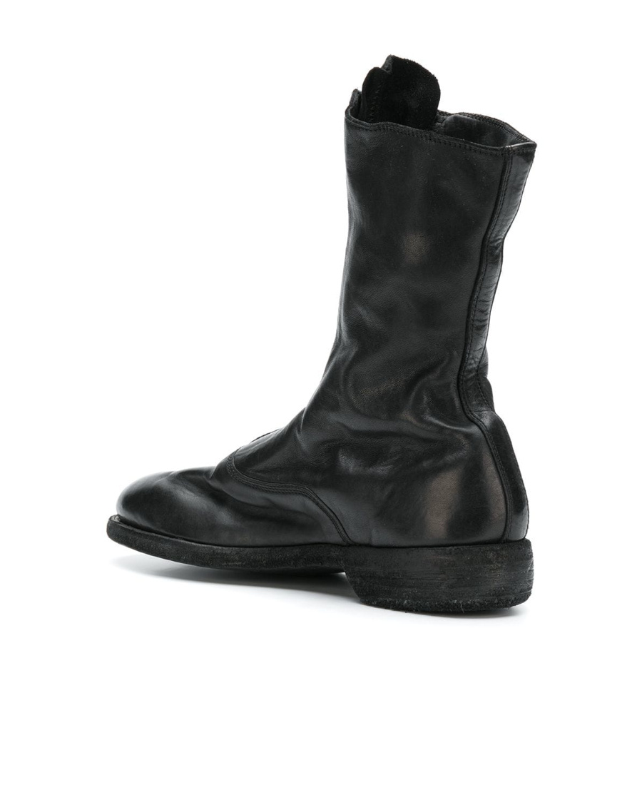 Guidi Front Zipper Boots In Black