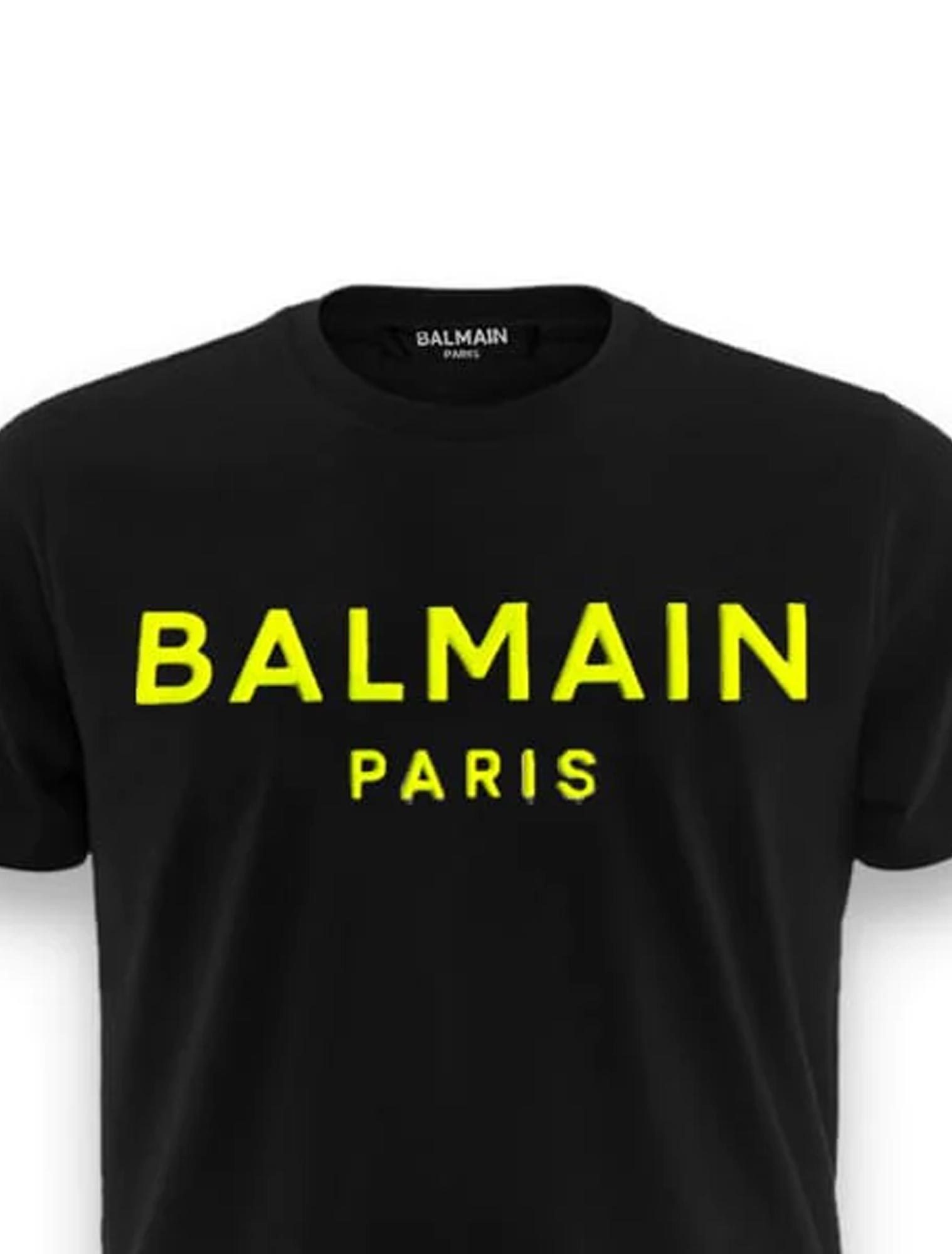 Balmain Logo Detailed Crewneck T-shirt In Black