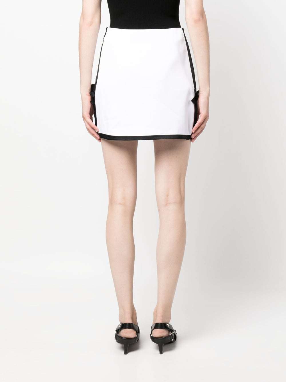 Msgm Slit Skirt In White