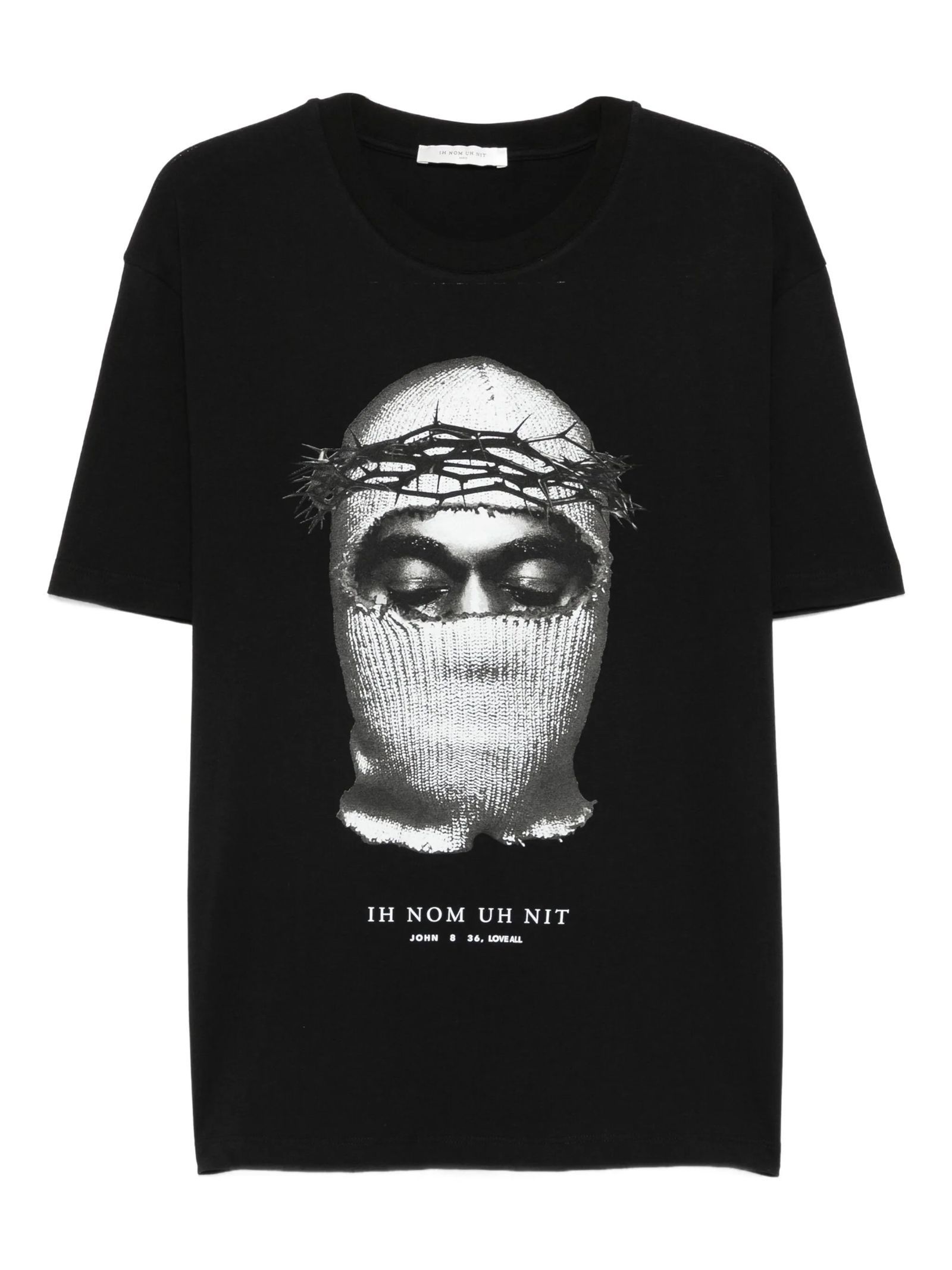 Ih Nom Uh Nit Mask-print T-shirt In Black
