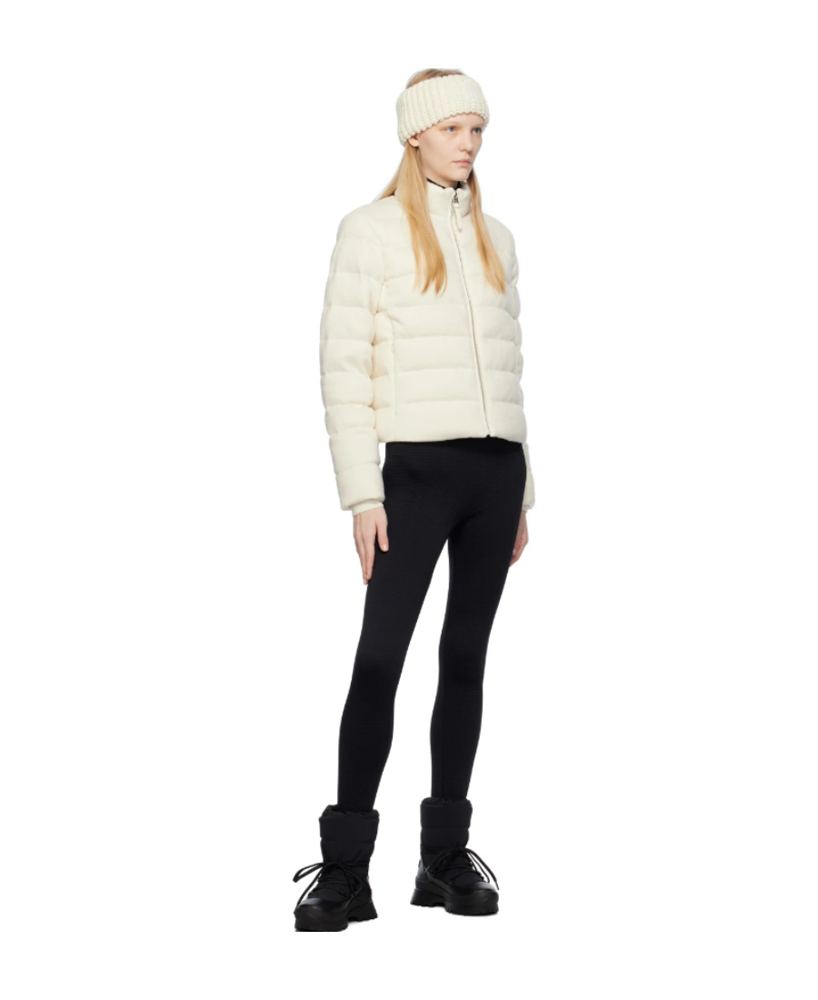 Mackage Quilted Down Jacket With Vertical Collar In White