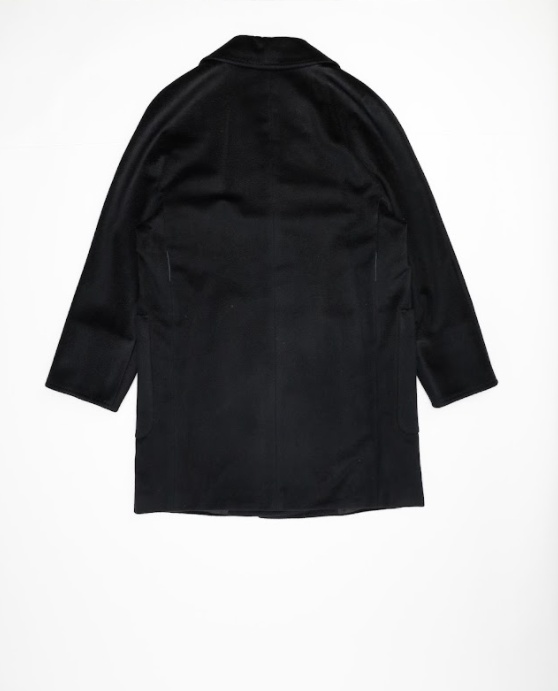 Max Mara Lapel Coat In Black