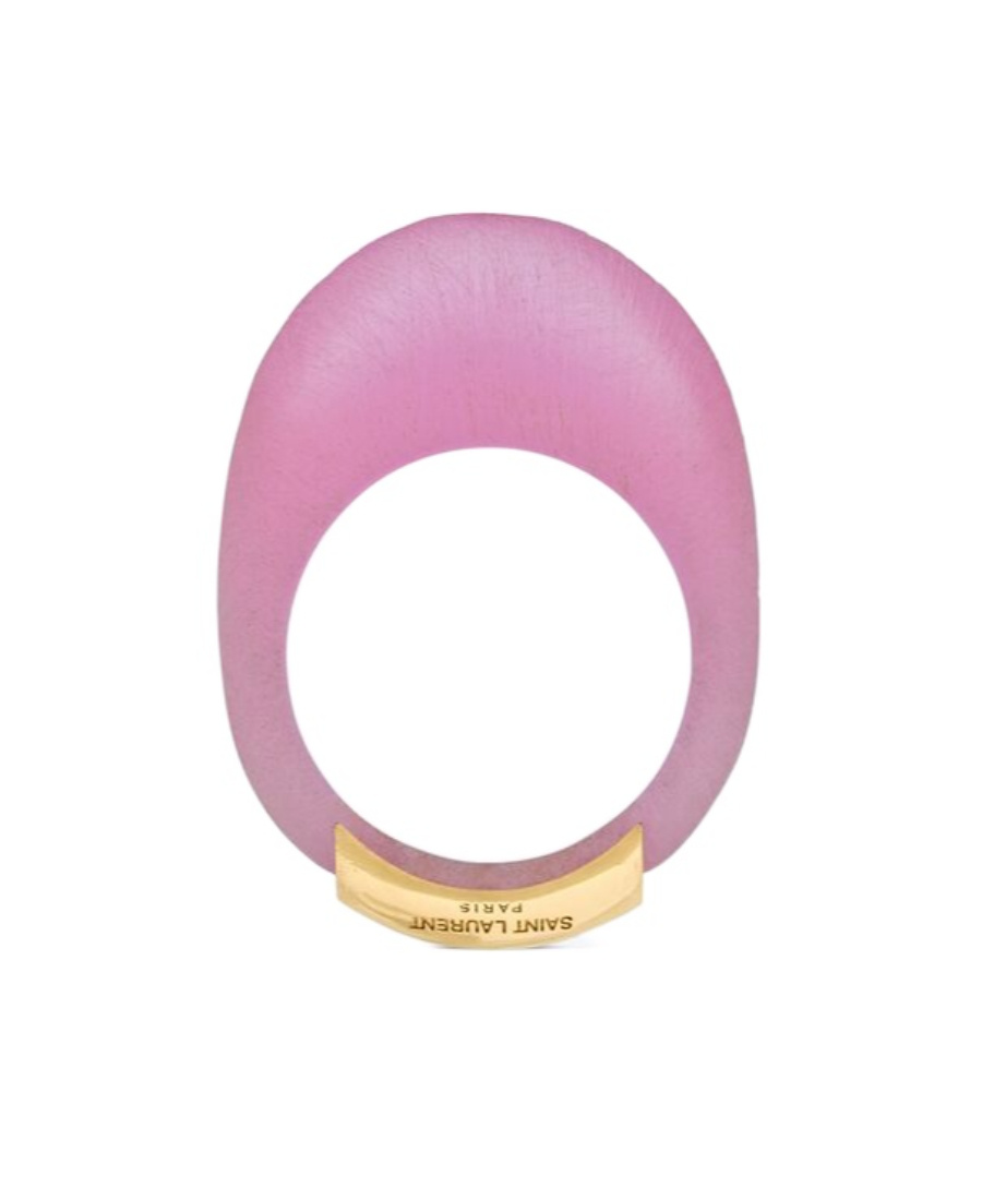 Saint Laurent Gradient-effect Finger Ring In Pink